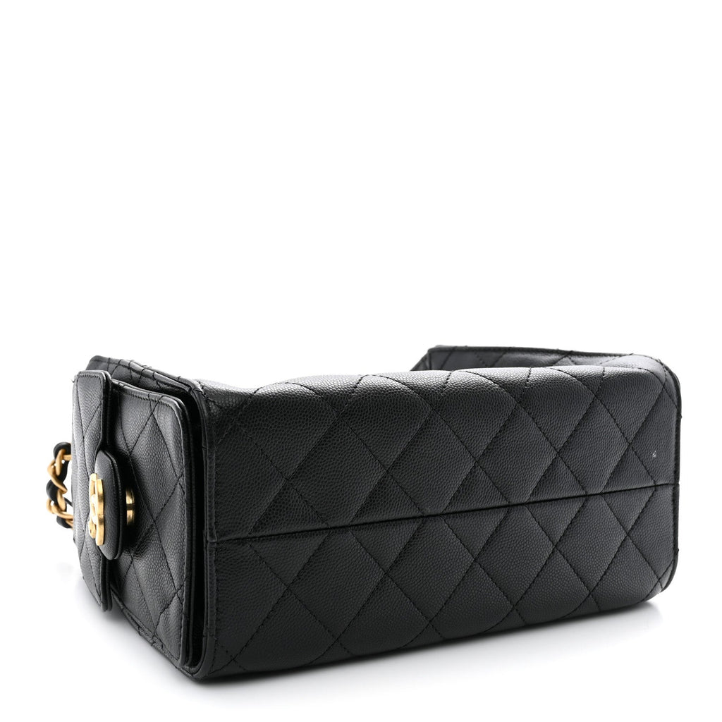 Caviar Quilted Mini Chanel 25 Handbag Black