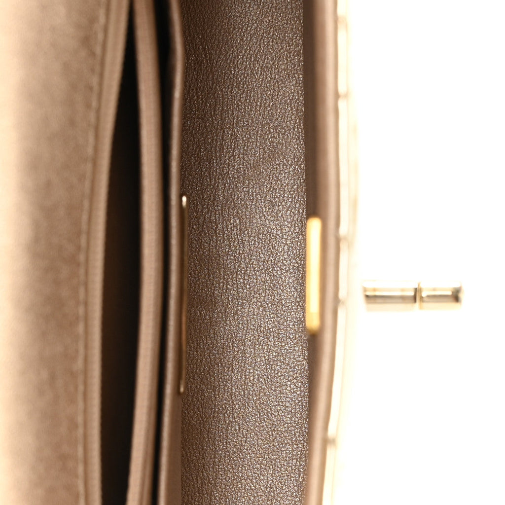 Mirror Calfskin Metallic Calfskin Quilted Hollywood Boulevard Mini Flap With Star Coin Purse Gold