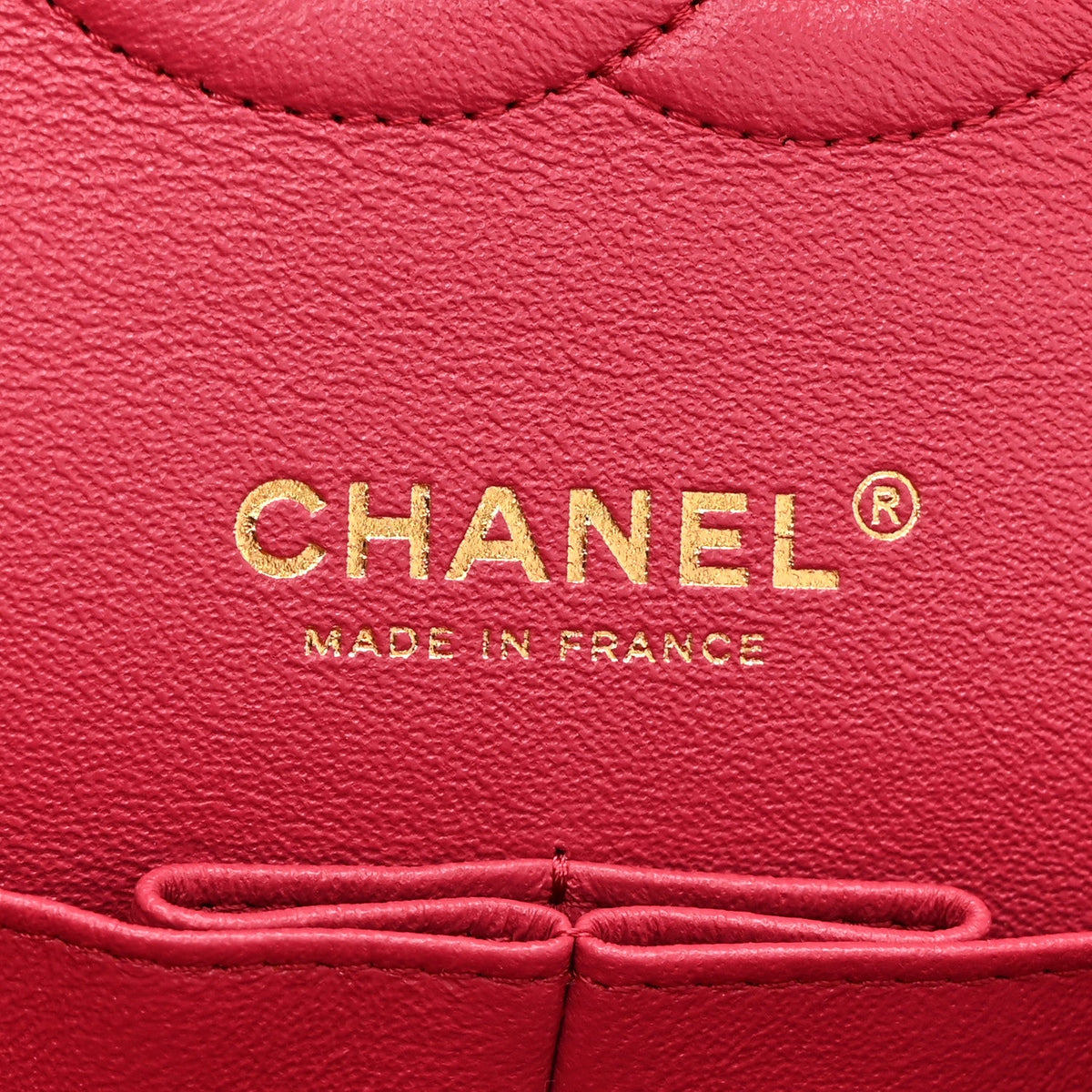 Lambskin Chevron Quilted Medium Double Flap Pink