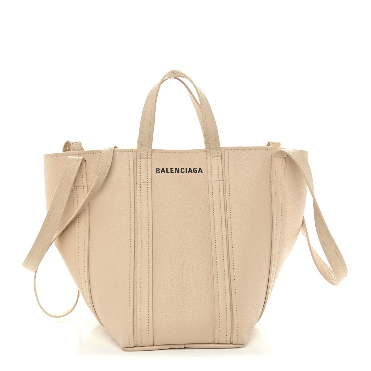 Grained Calfskin XS Everyday North South Shoulder Tote Bag Beige