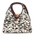 Pony Hair Printed Chic Lady Small Shopping Tote White Black