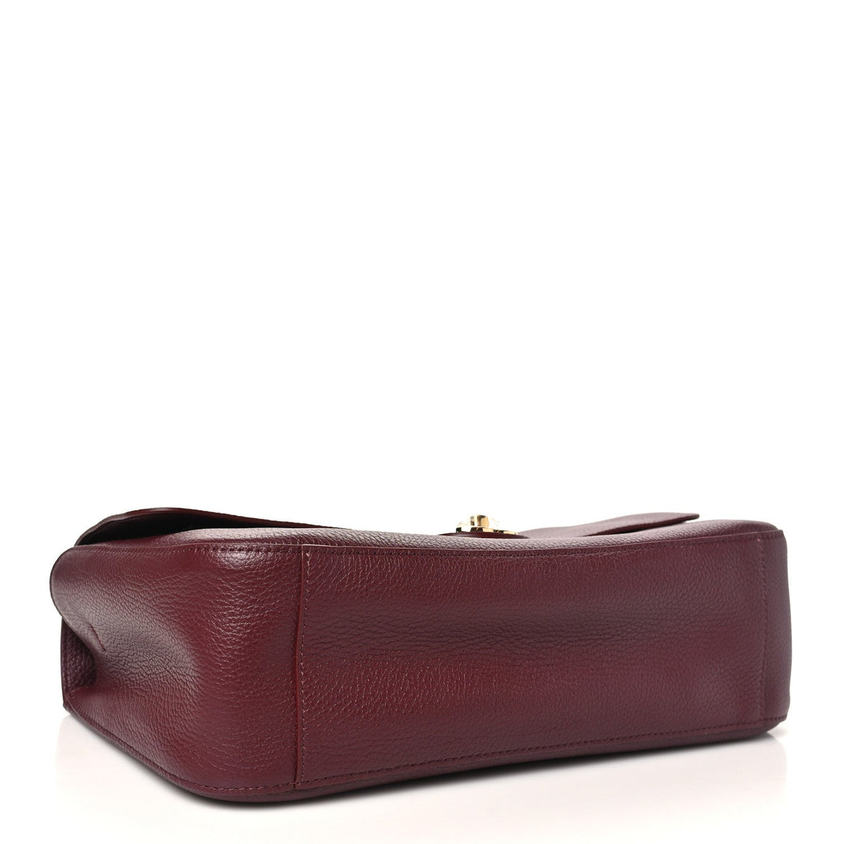 Grained Calfskin Small Souplissimo Maxi Flap Burgundy