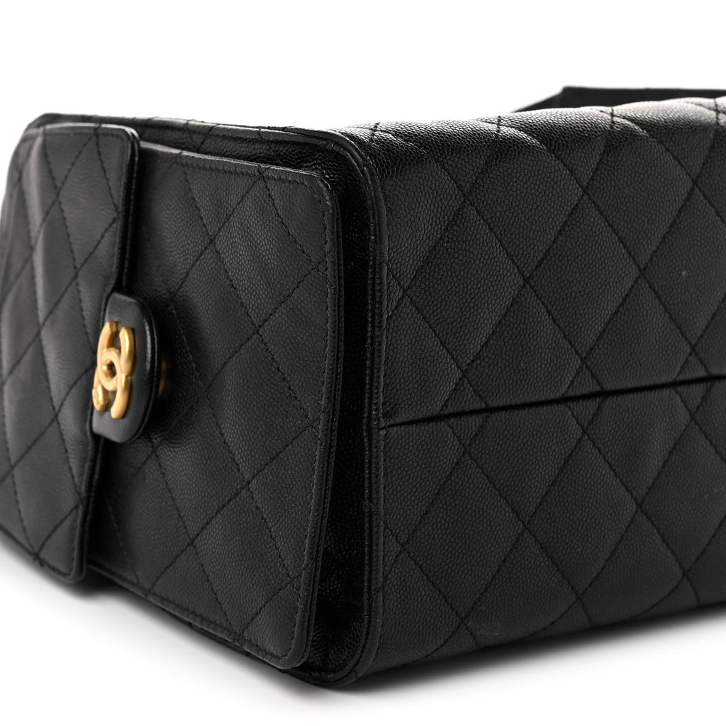 Caviar Quilted Small Chanel 25 Handbag Black