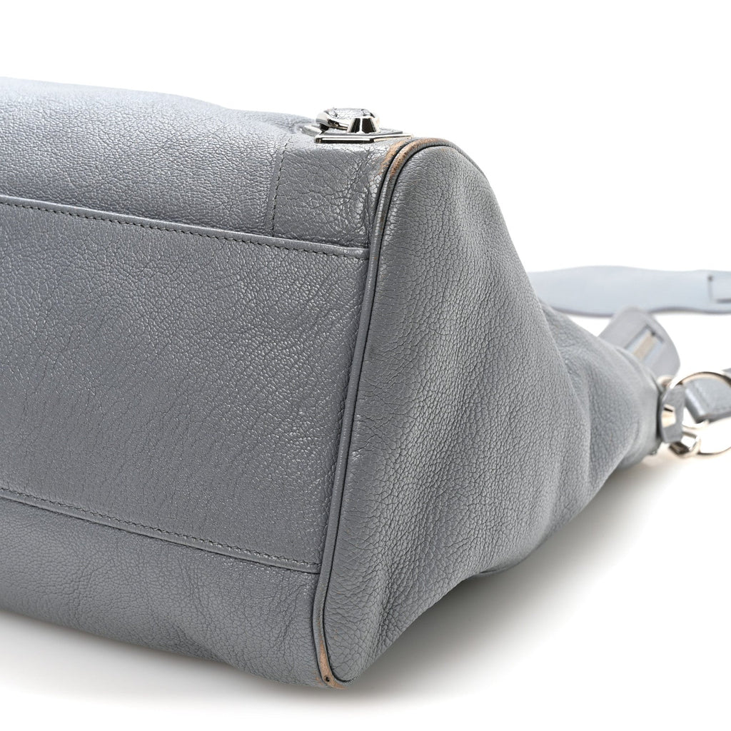 Chevre Silver Metallic Edge Hardware Velo Gris Acier
