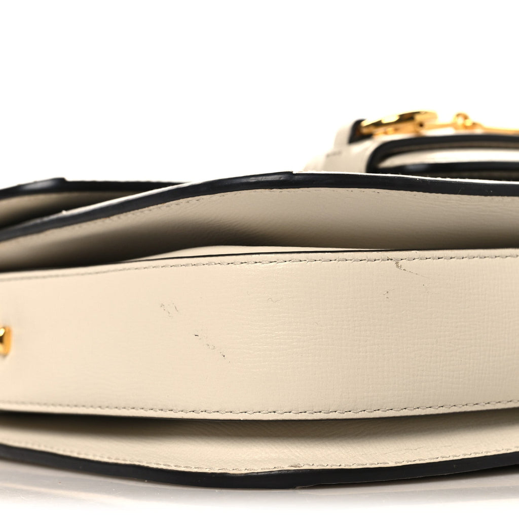 GG Supreme Monogram Horsebit 1955 Shoulder Bag Beige Mystic White