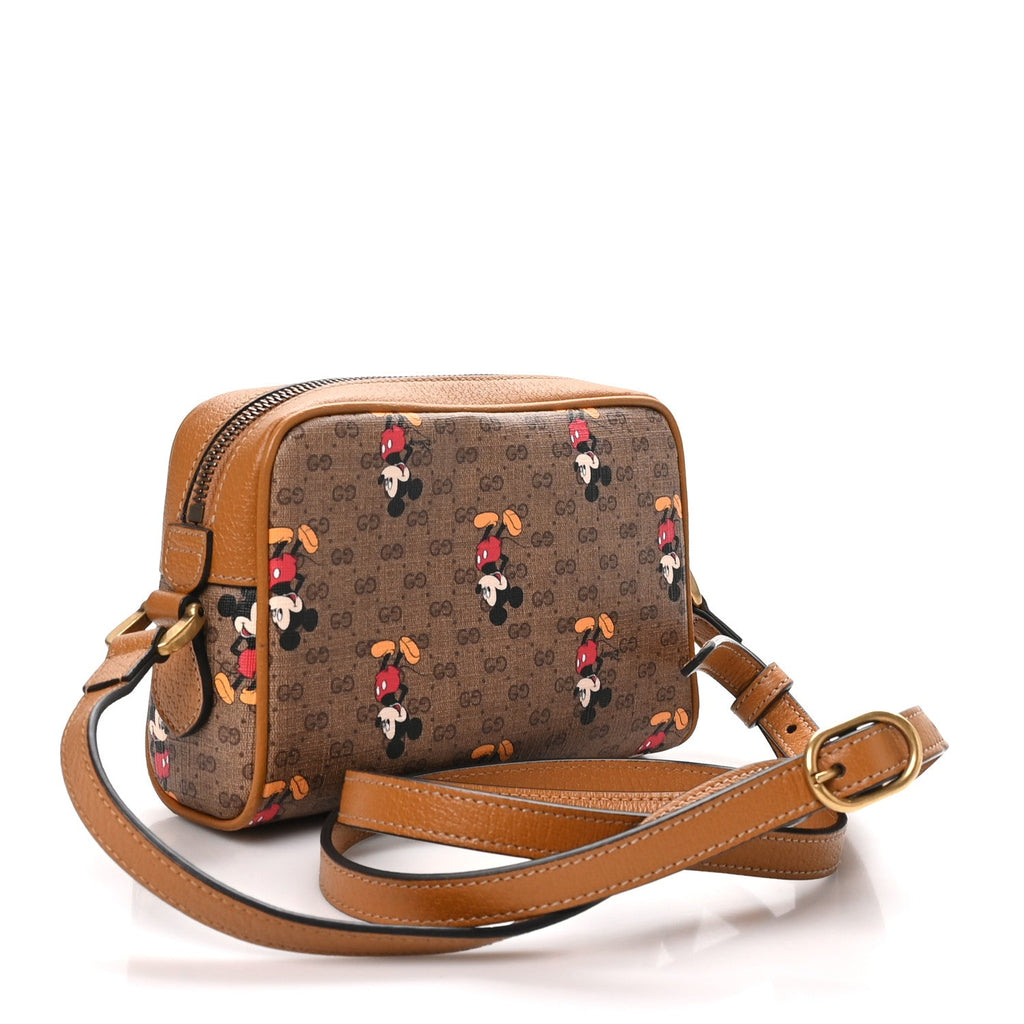X DISNEY Mini Vintage GG Supreme Monogram Mickey Mouse Shoulder Bag Beige Vintage Sun Oil
