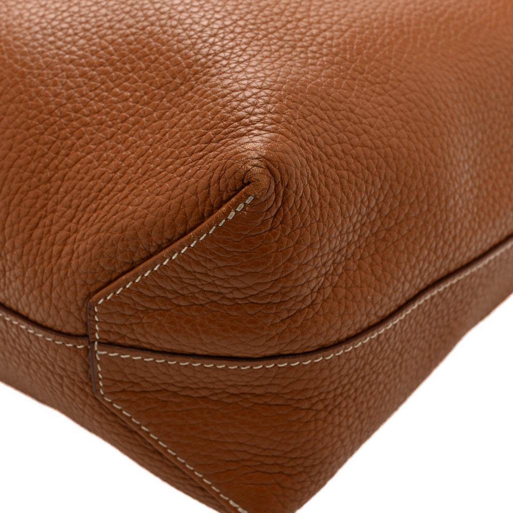 Taurillon Clemence Double Sens 45 Reversible Tote Orange Gold