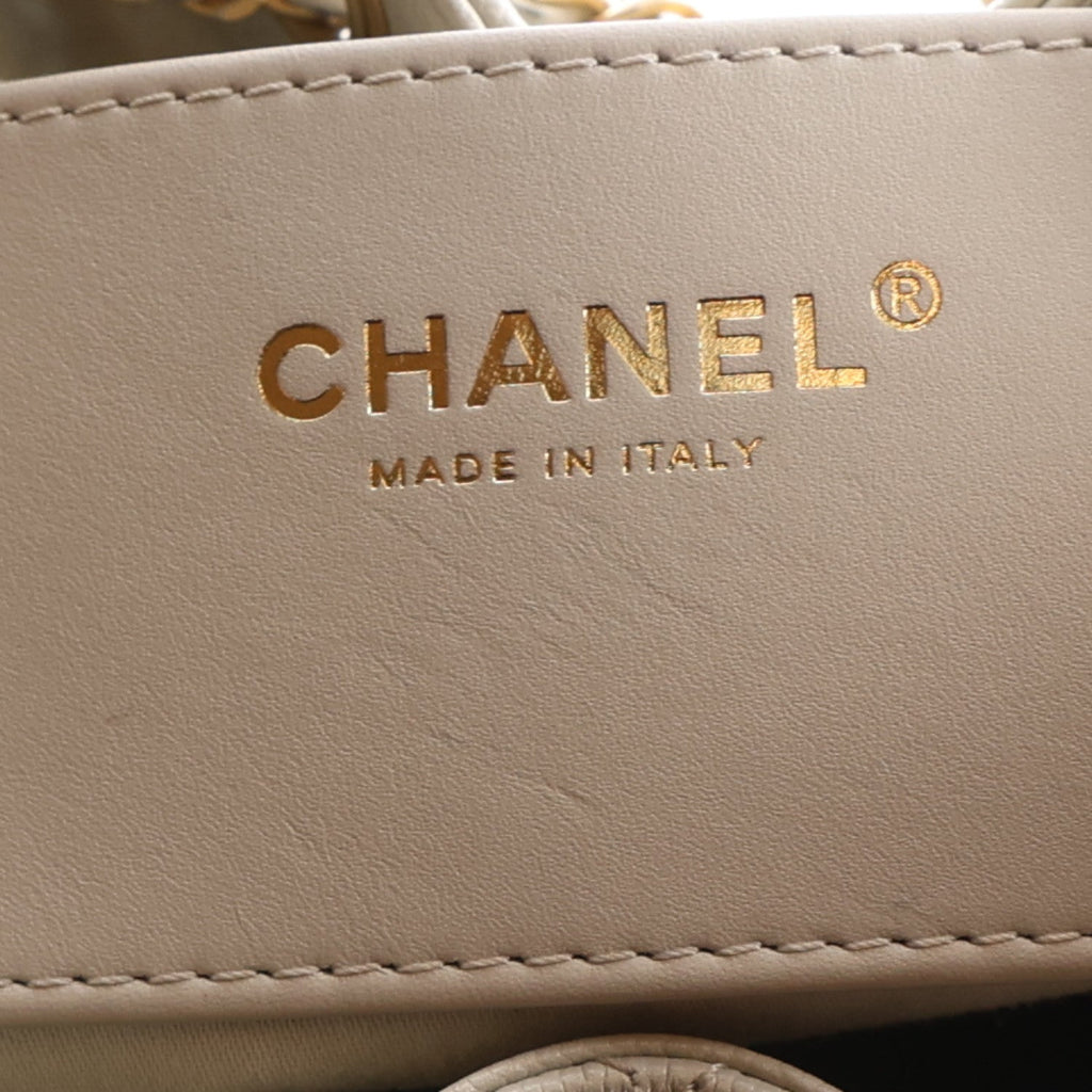 Caviar Quilted Small Chanel 25 Handbag Light Grey