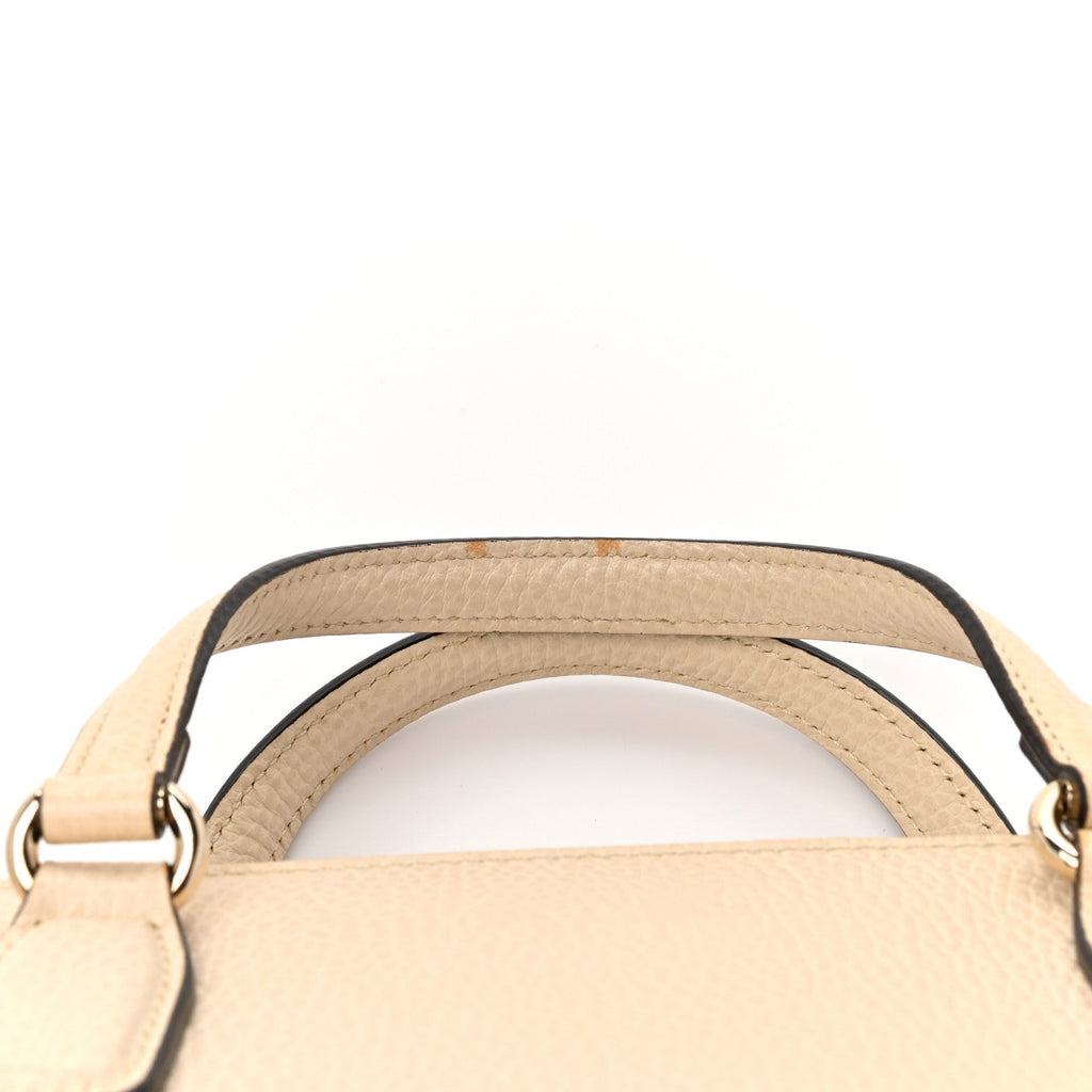 Dollar Calfskin Medium Soho Top Handle Satchel Ivoire