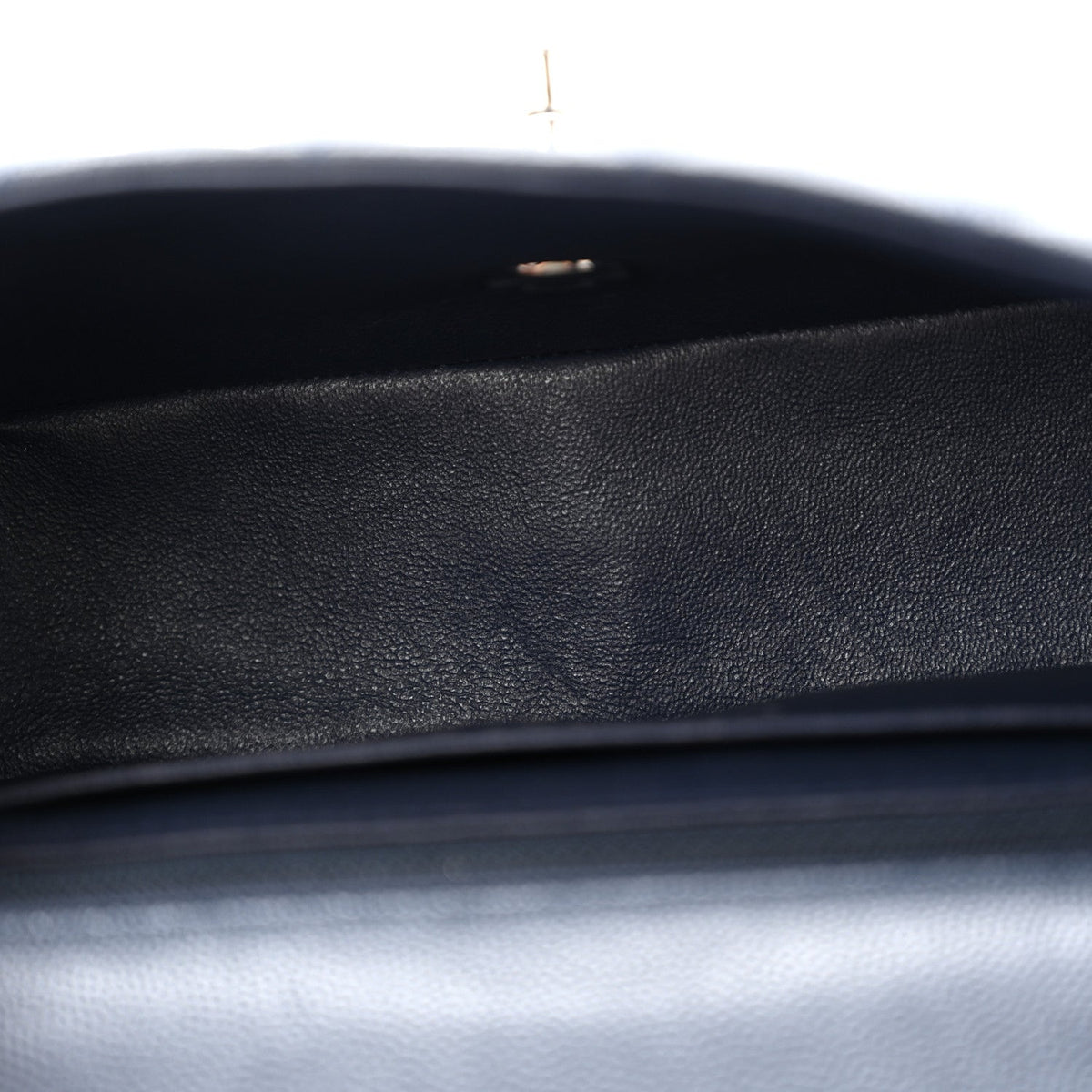 Caviar Quilted Mini Rectangular Flap Navy