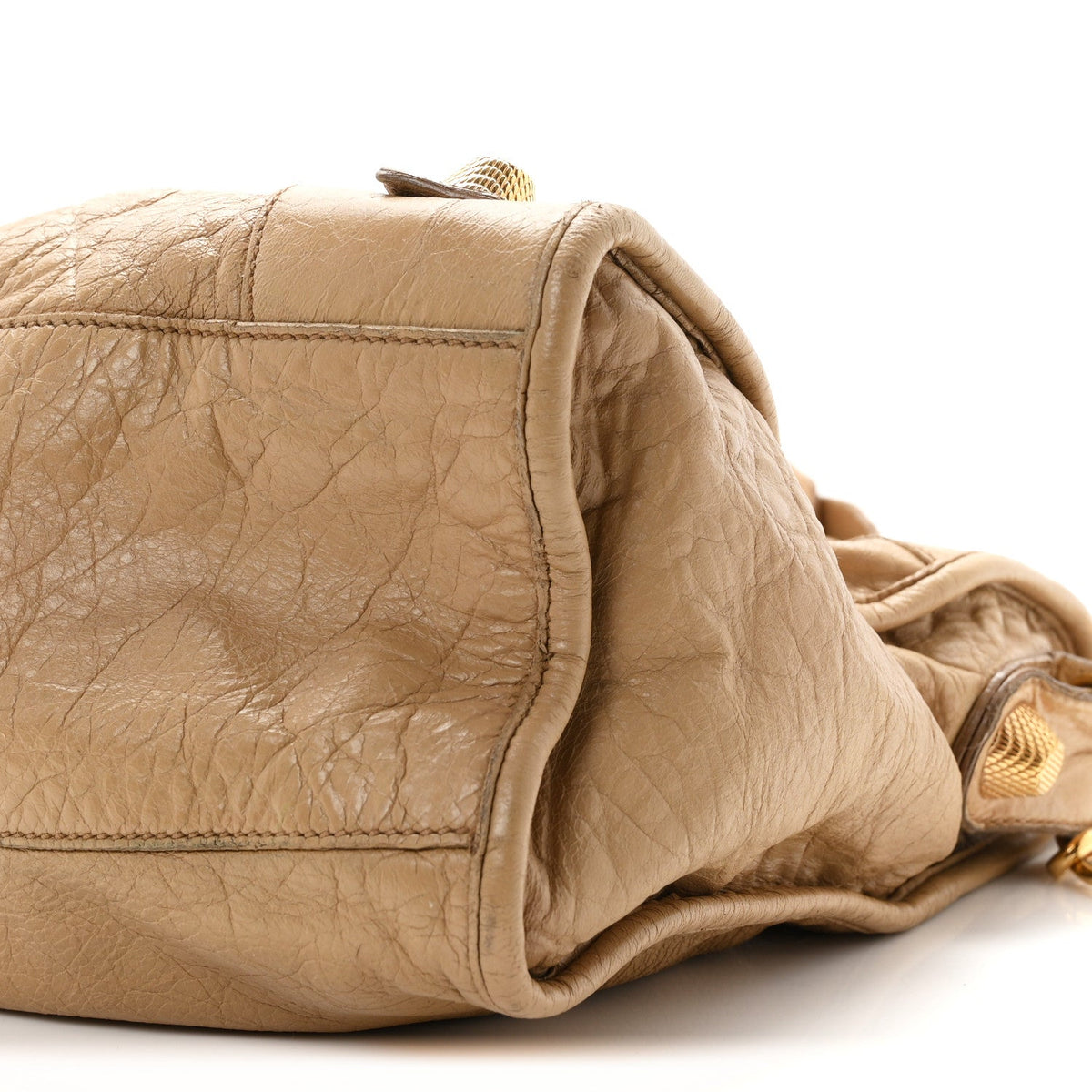 Agneau Giant 21 Gold Hardware City Beige Nougatine