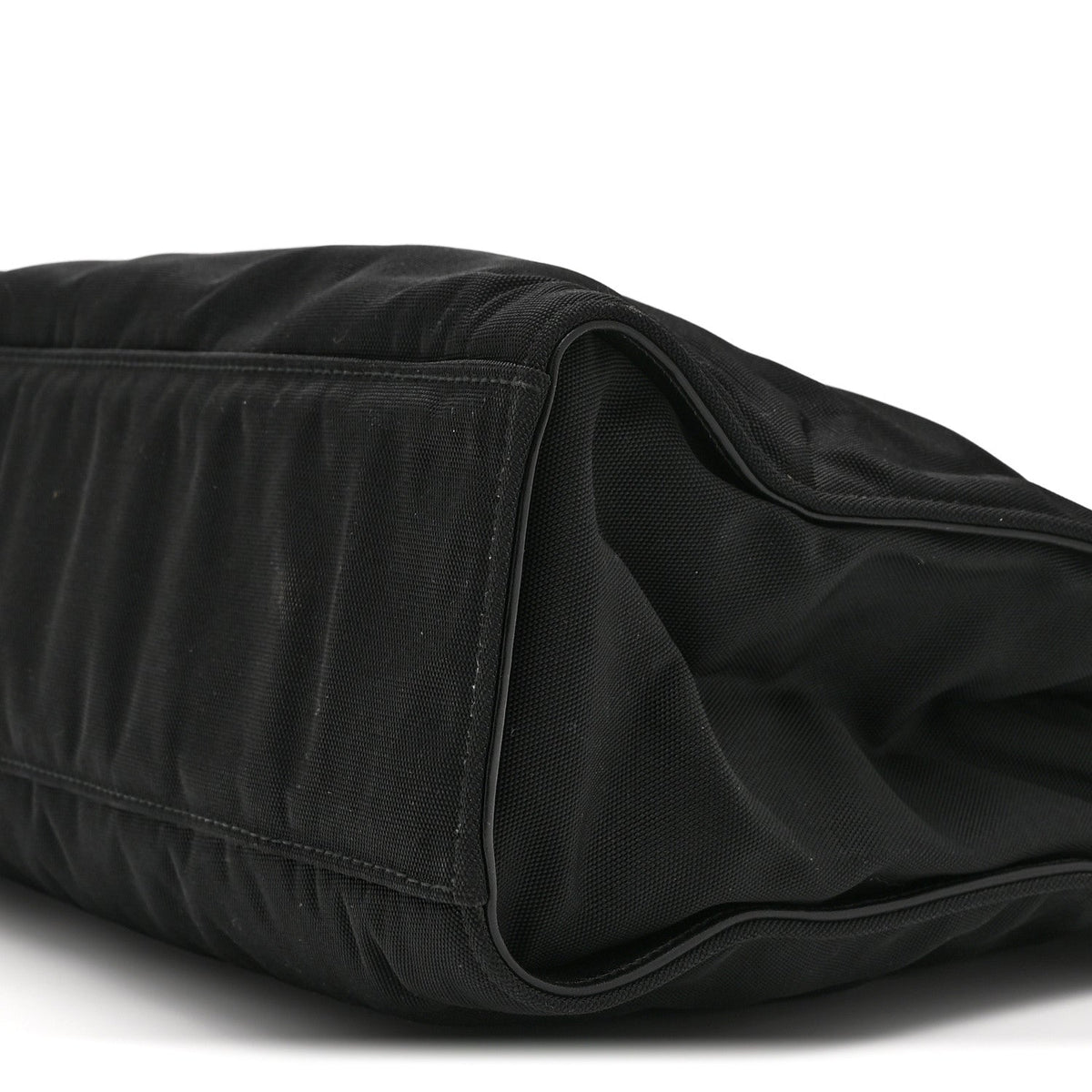 Nylon Bamboo Handle Bag Black