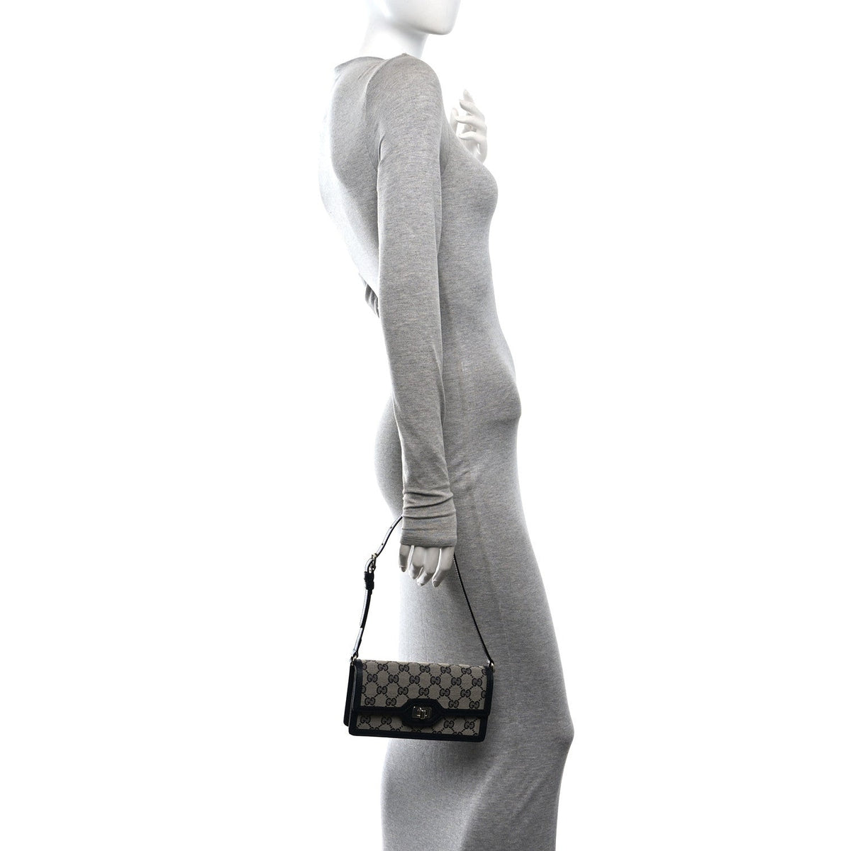 GG Monogram Mini Luce Shoulder Bag Beige Blue