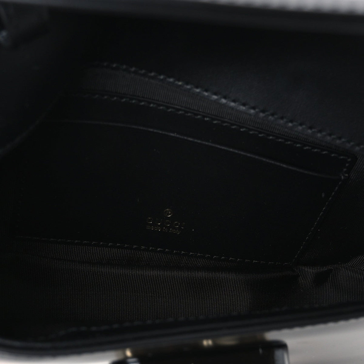 Shiny Calfskin Small Bamboo Night Bag Black