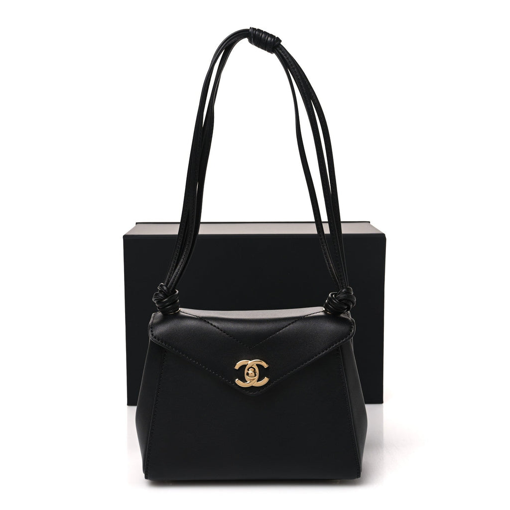 Calfskin Madame Coco Small Flap Handbag Black