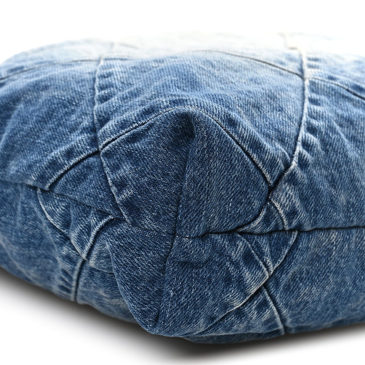 Denim Quilted Small Chanel 22 Blue