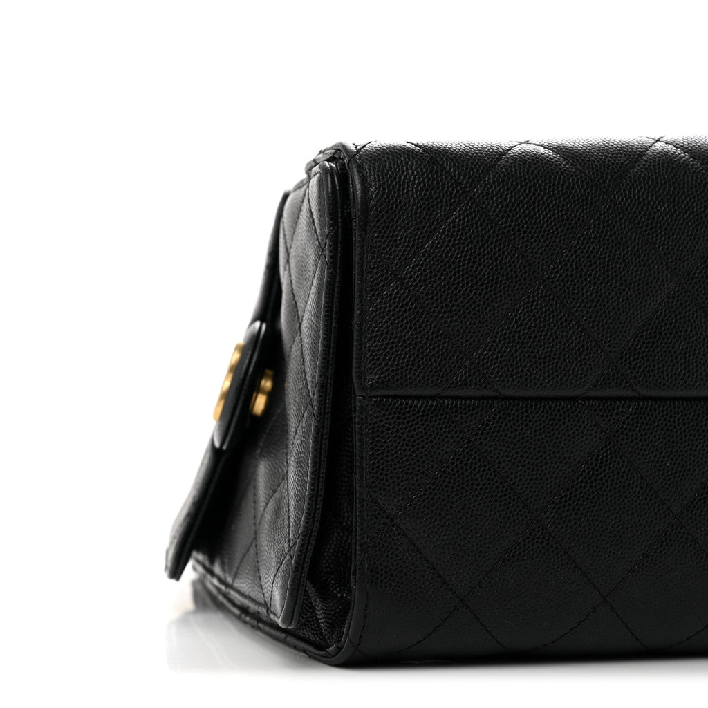 Caviar Quilted Small Chanel 25 Handbag Black