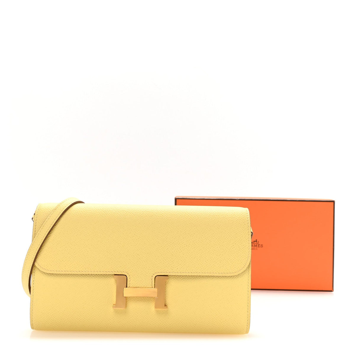 Epsom Constance Long Wallet To Go Wallet Jaune Poussin