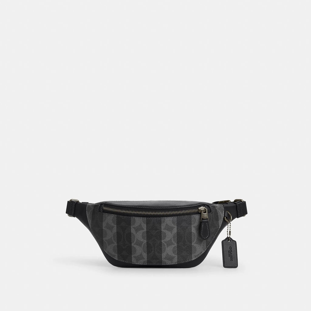 Coach Outlet Warren Mini Belt Bag In Signature Canvas With Stripes