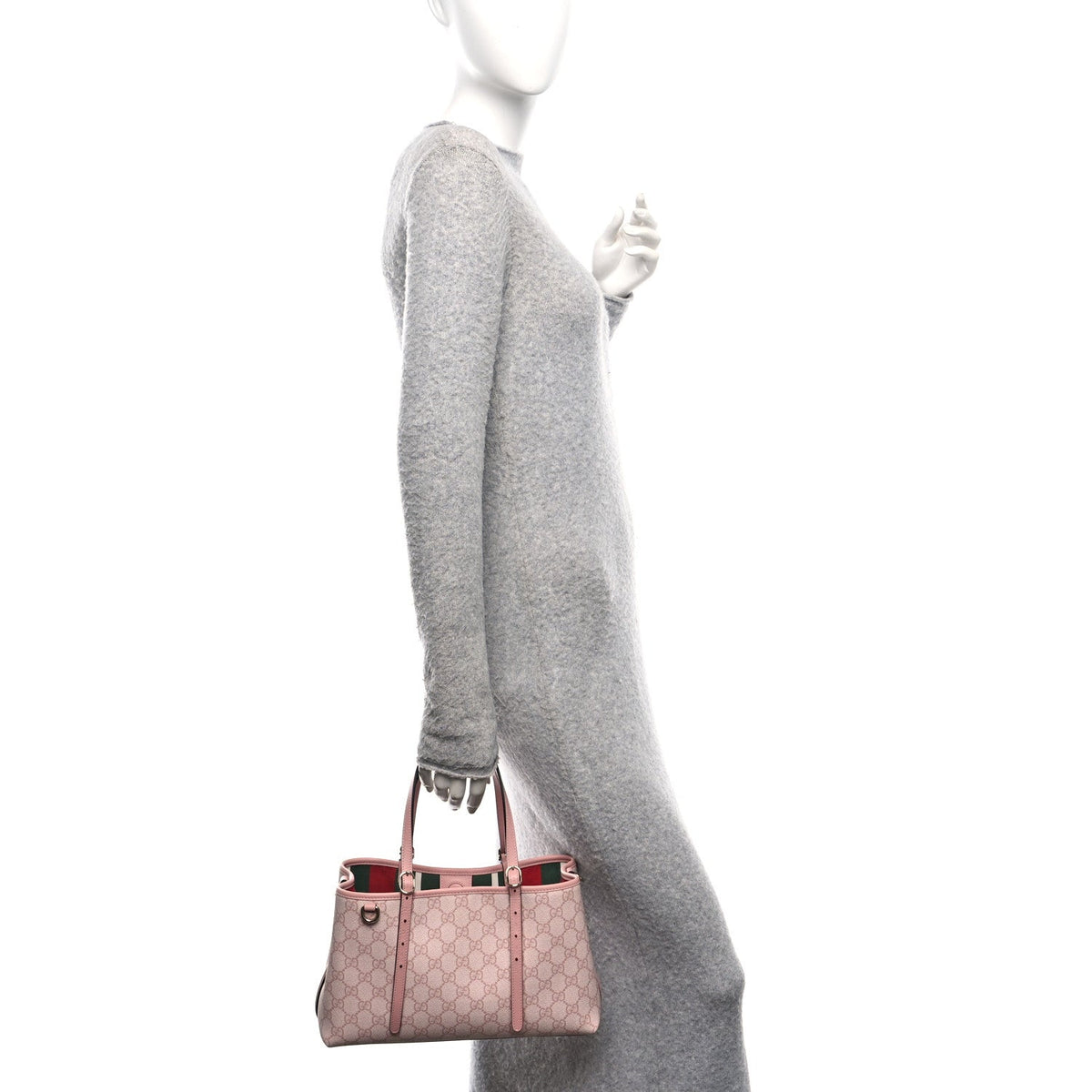 GG Supreme Monogram Emblem Medium Tote Bag Light Pink