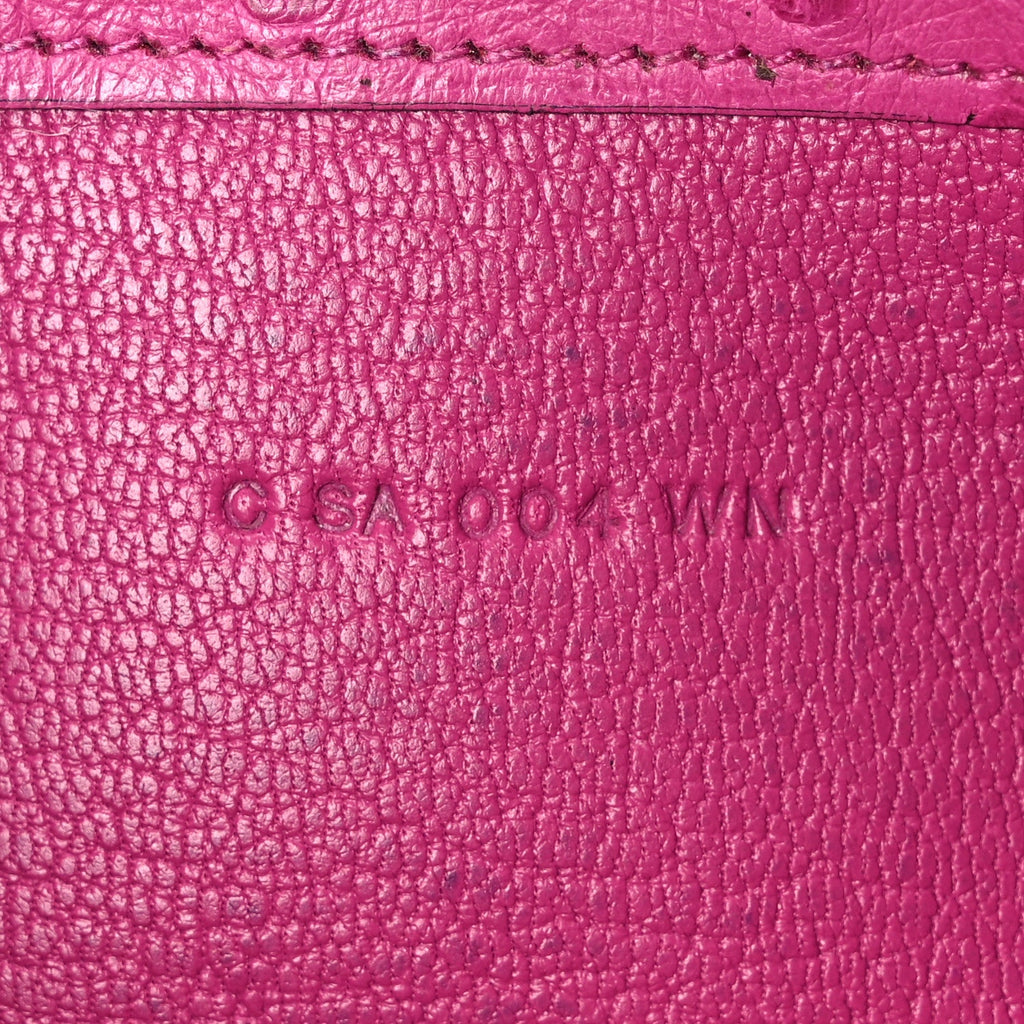 Ostrich Constance Long Wallet Rose Poupre