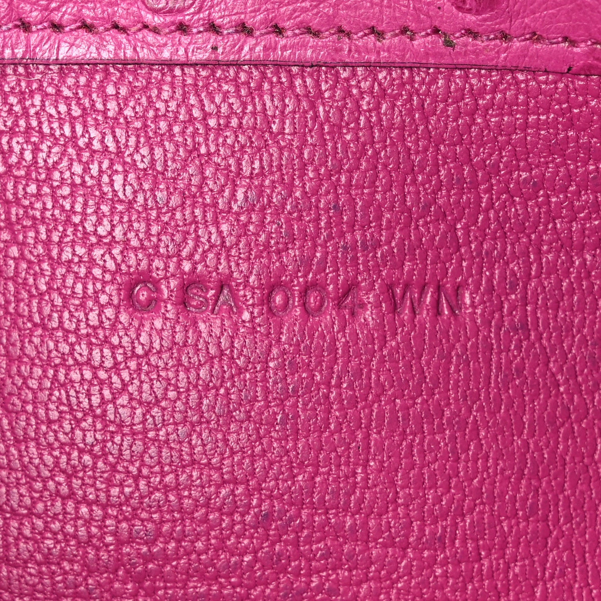 Ostrich Constance Long Wallet Rose Poupre