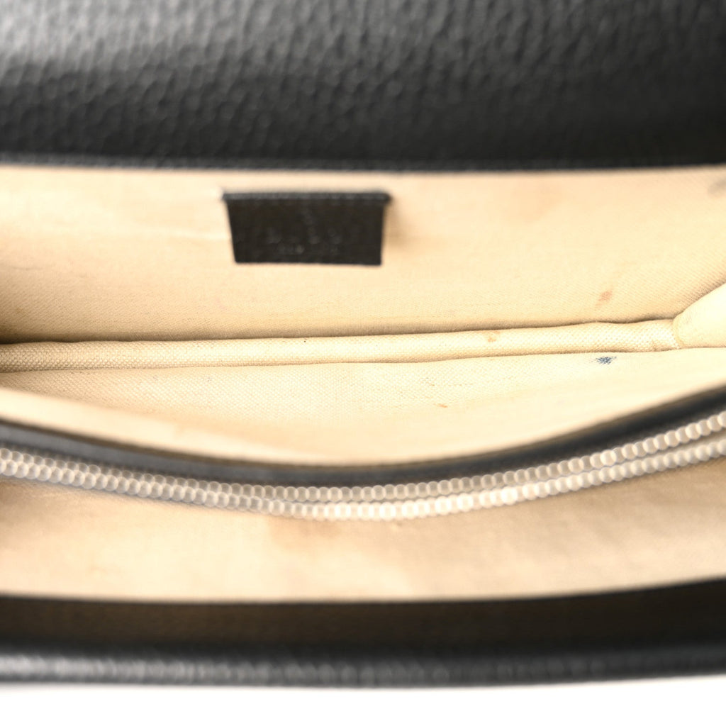 Pebbled Calfskin Small Dionysus Shoulder Bag Black
