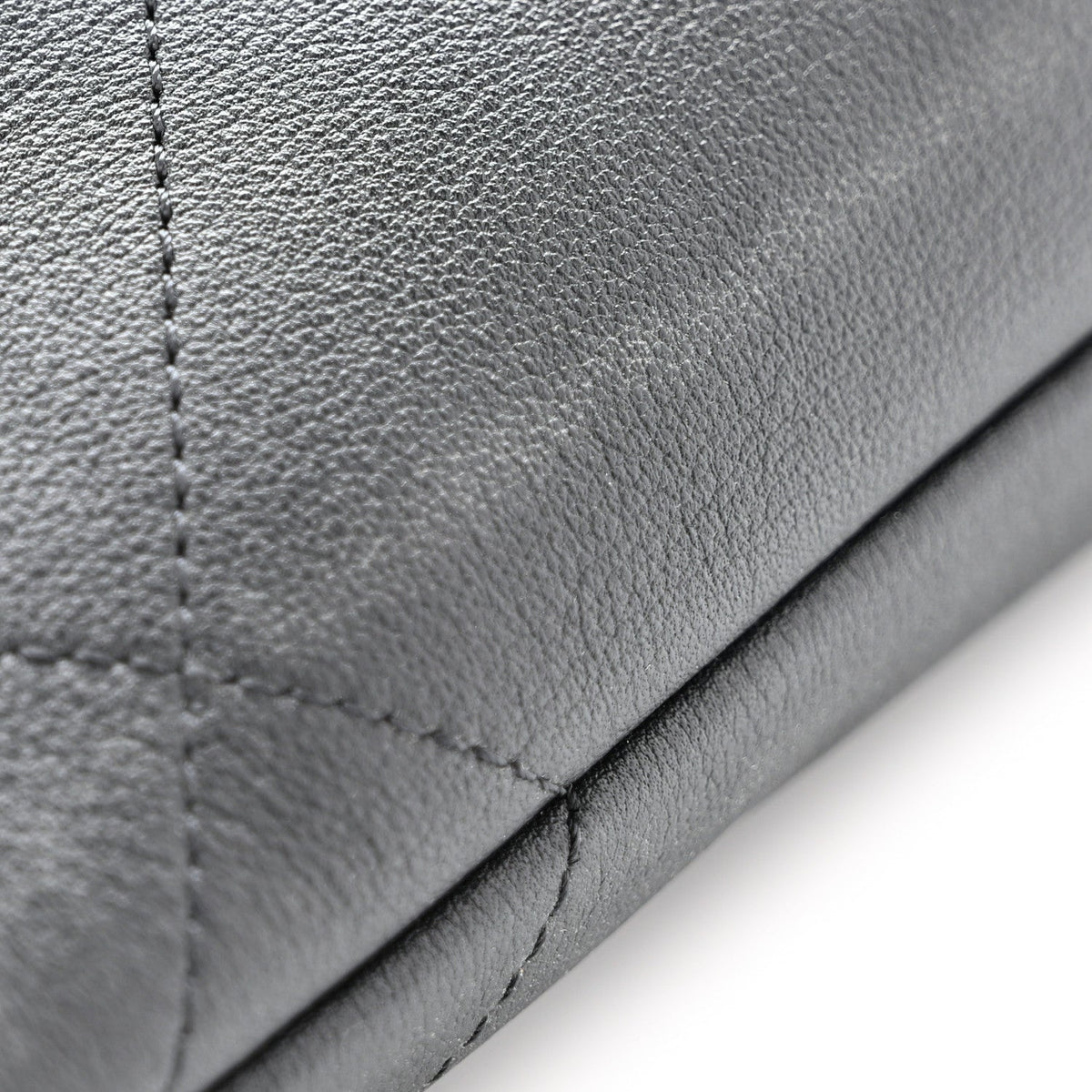 Shiny Calfskin Quilted Maxi Chain Hobo Black