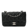 Caviar Quilted Mini Rectangular Flap Black