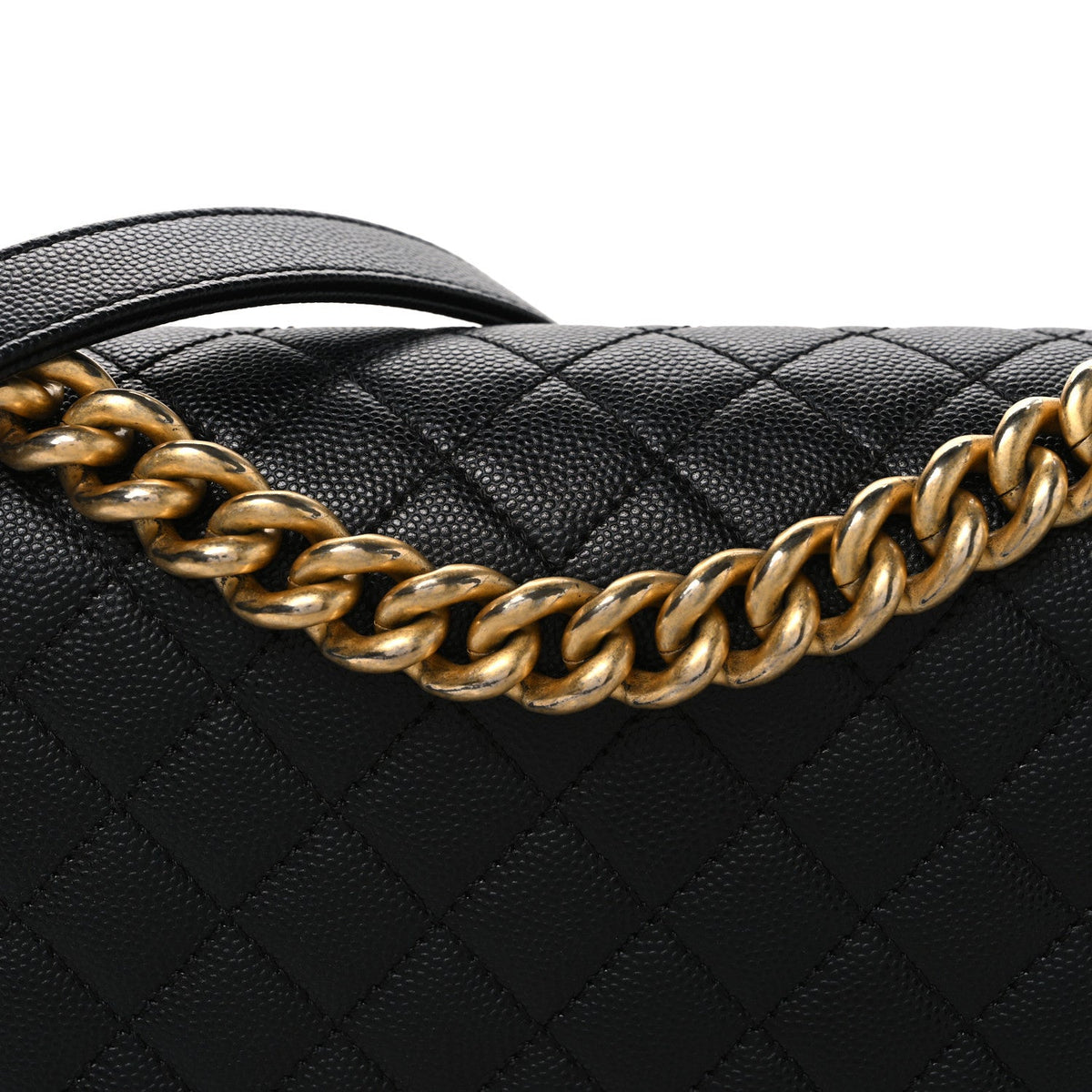 Caviar Quilted Medium Boy Flap Black
