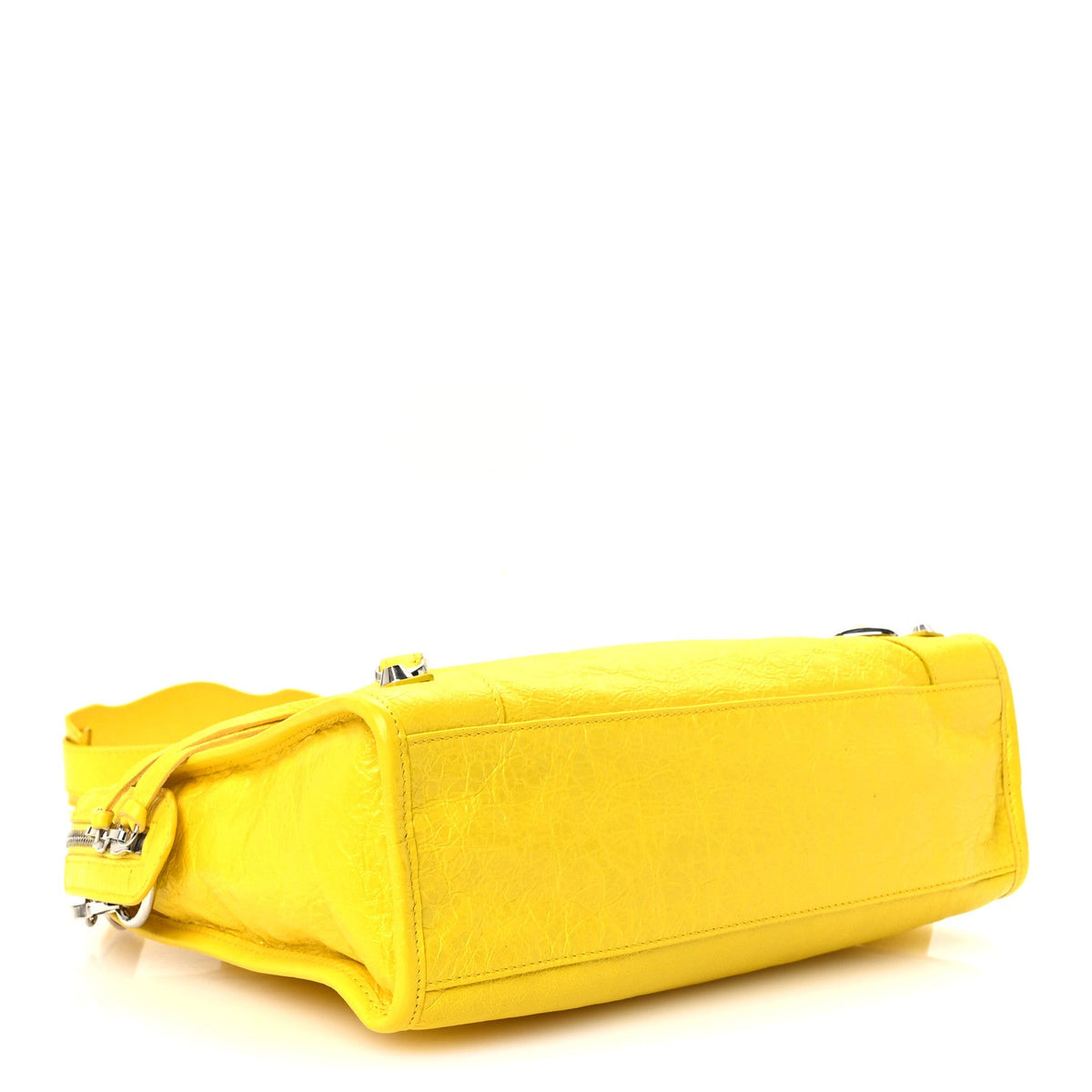 Agneau Classic Silver Hardware City S Jaune Soleil