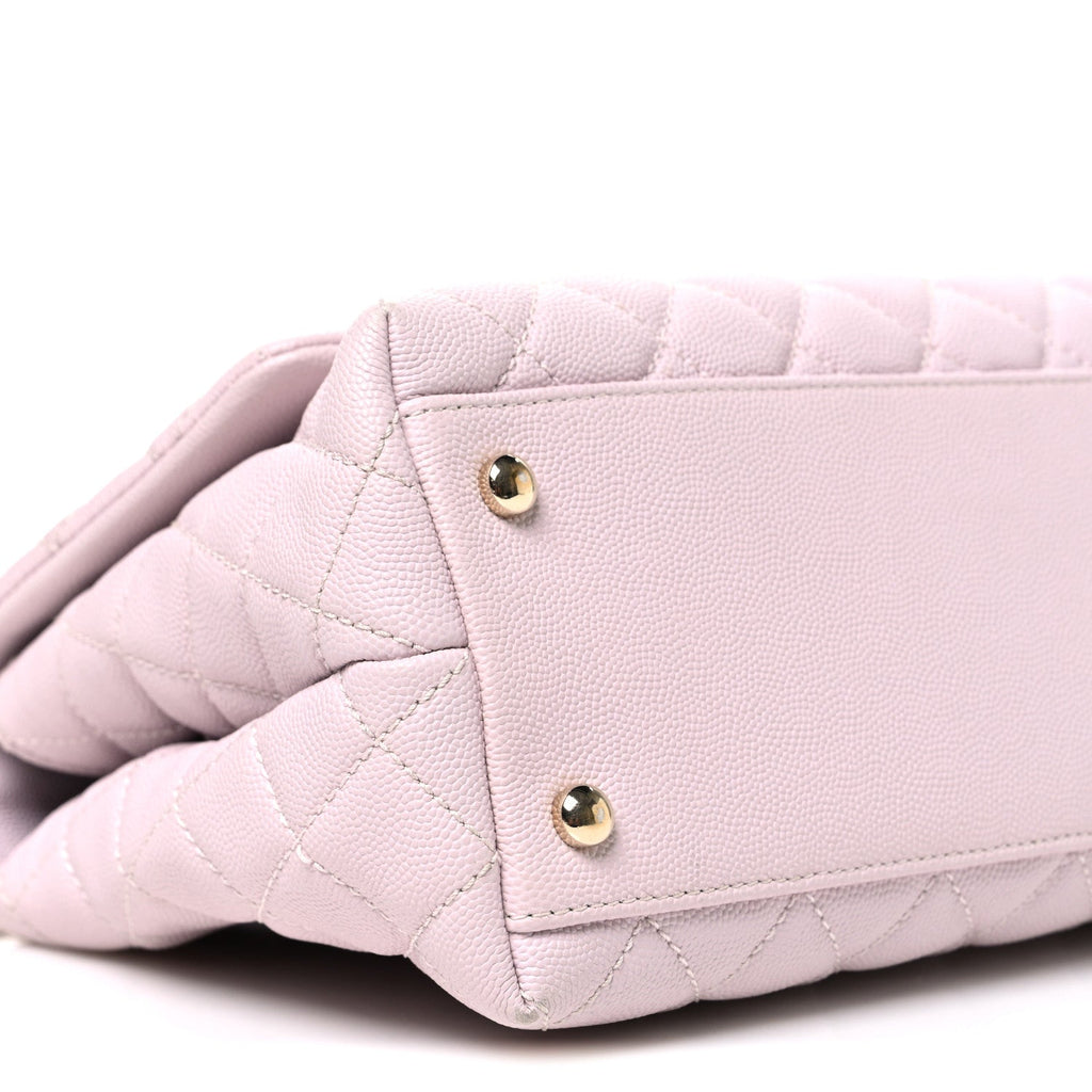 Caviar Quilted Small Coco Handle Flap Lilas Lilac