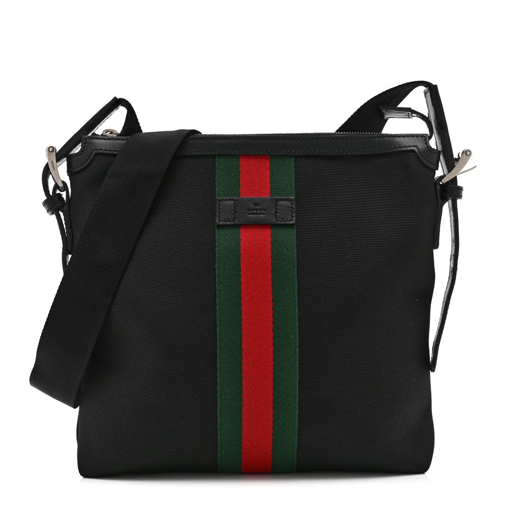 Techno Canvas Web Messenger Bag Black