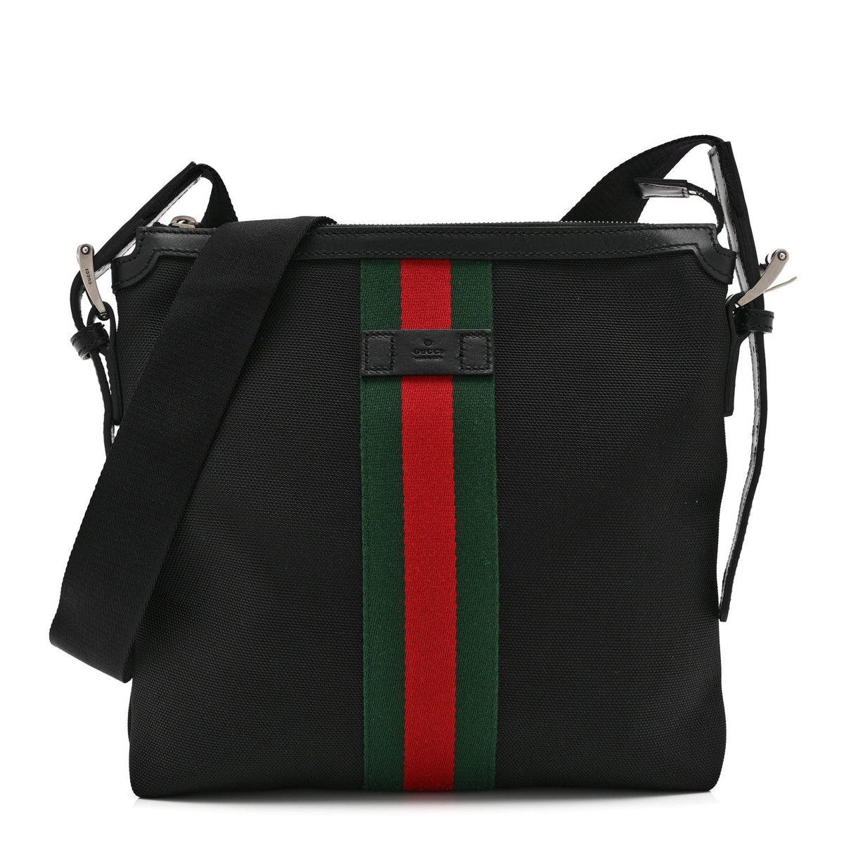 Techno Canvas Web Messenger Bag Black