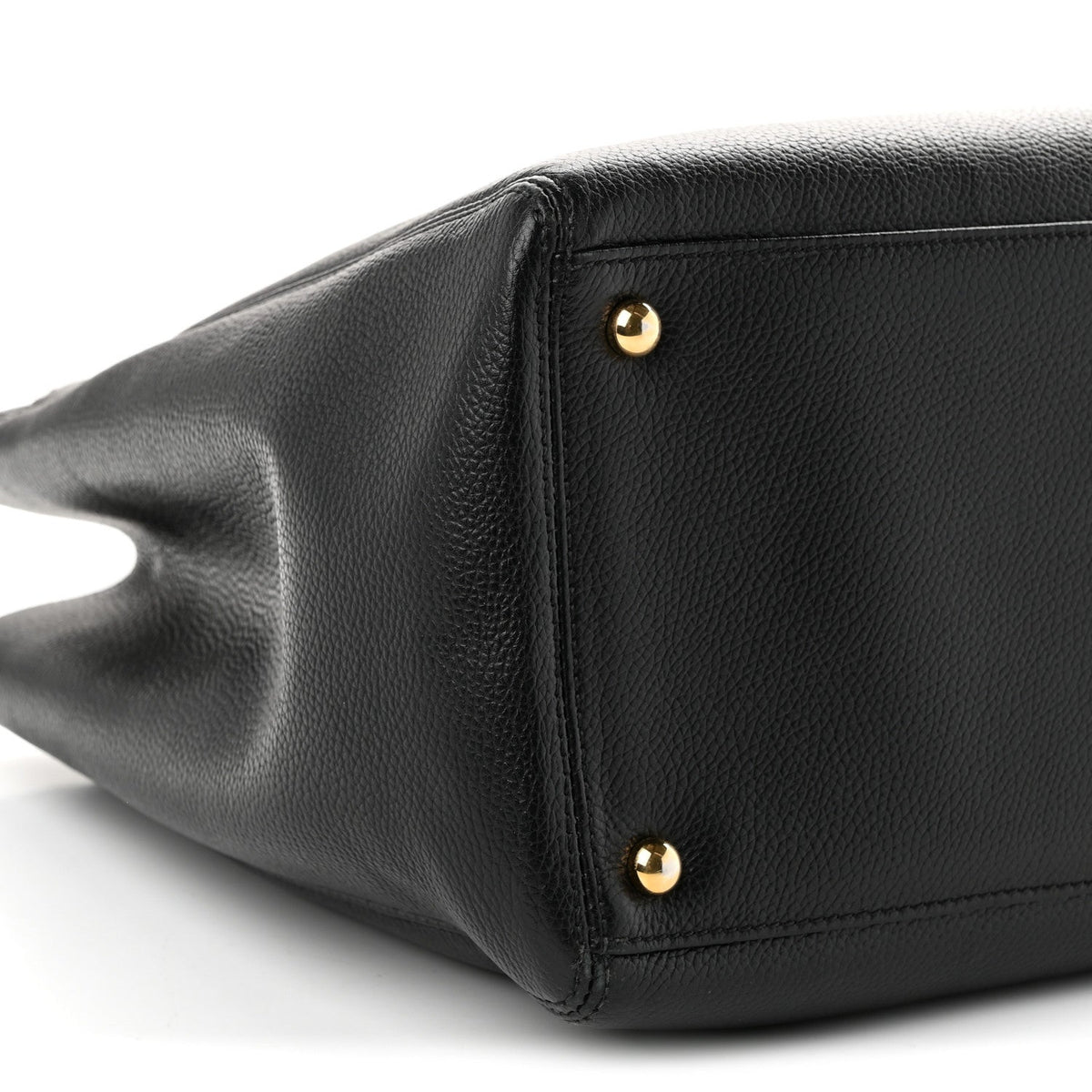 Calfskin Cerf Executive Shopper Tote Black