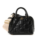 Calfskin GG Matelasse Mini Top Handle Bag Black