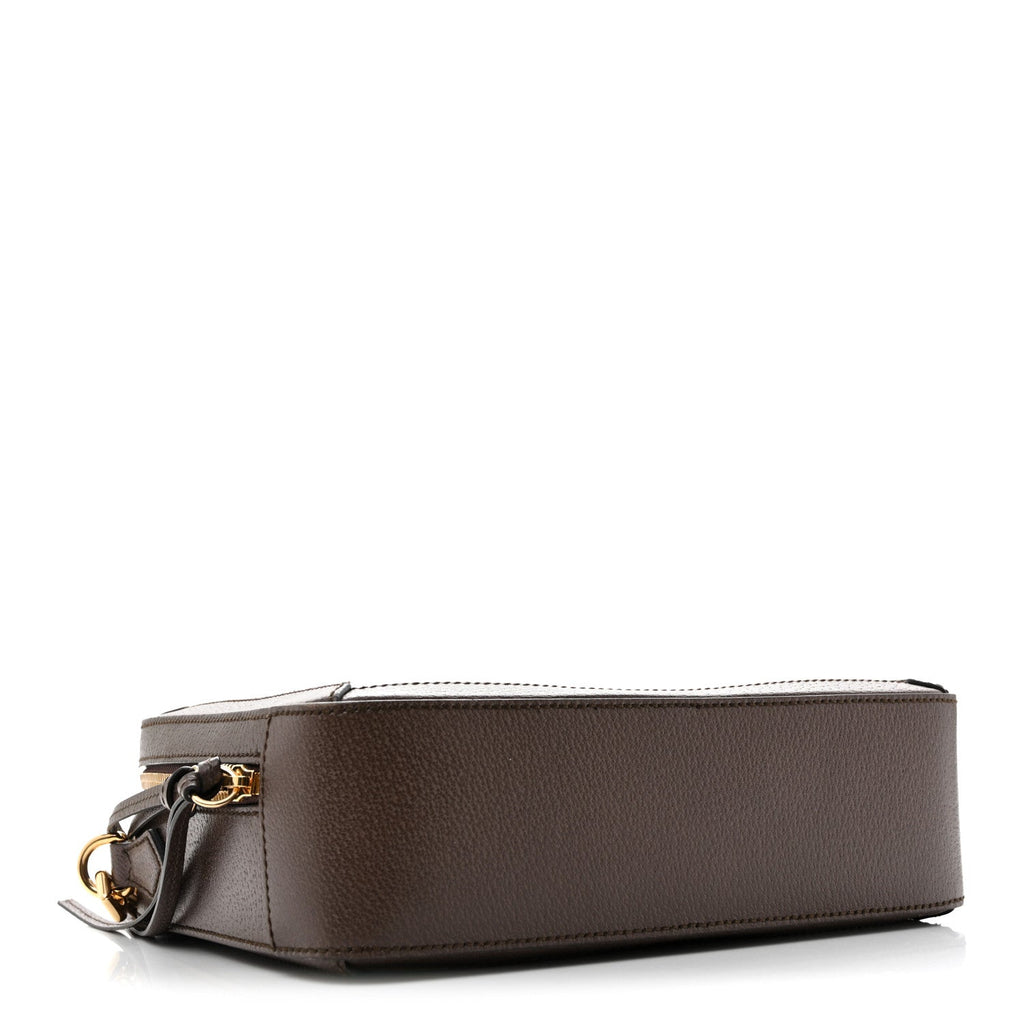 GG Supreme Monogram Web Small Ophidia Top Handle Shoulder Bag Brown