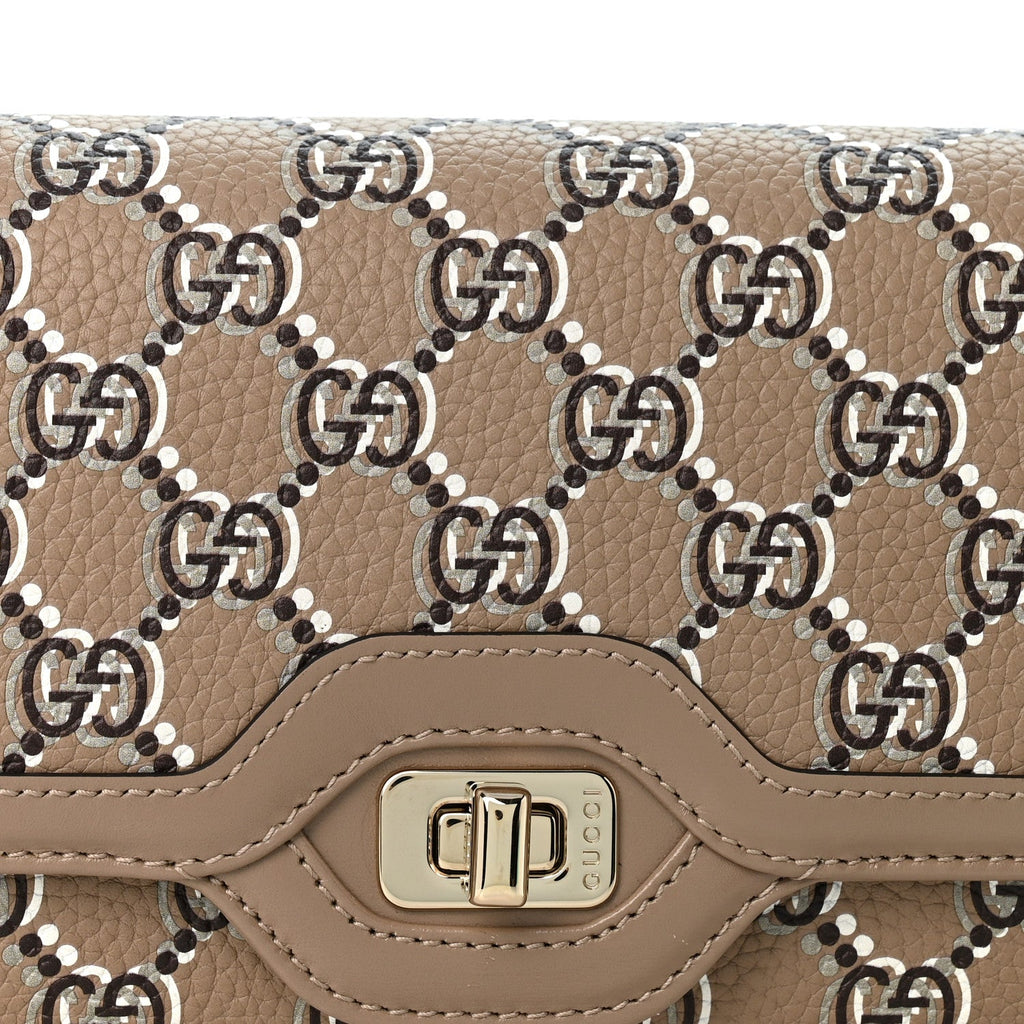 GG Shadow Monogram Small Luce Shoulder Bag Beige