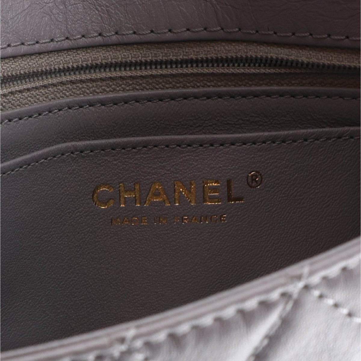 Aged Calfskin Quilted 2.55 Reissue Mini Flap Grey
