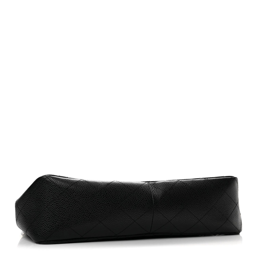 Caviar Quilted Jumbo Single Flap Black