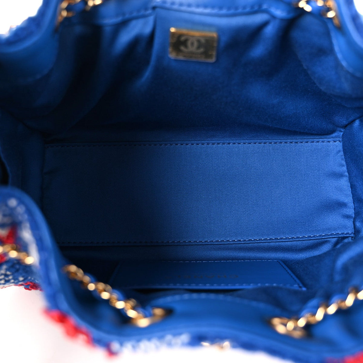 Tweed Quilted Mini Chanel 25 Handbag Red White Blue