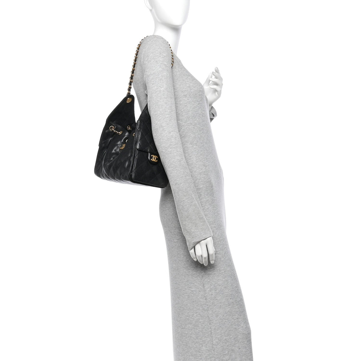 Caviar Quilted Small Chanel 25 Handbag Black
