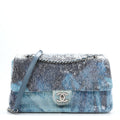 Sequin Large Waterfall Flap Light Blue