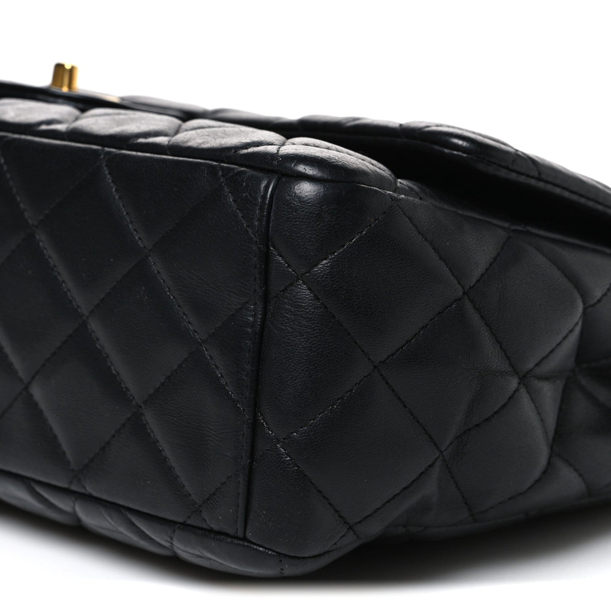 Lambskin Quilted Maxi Single Flap Black