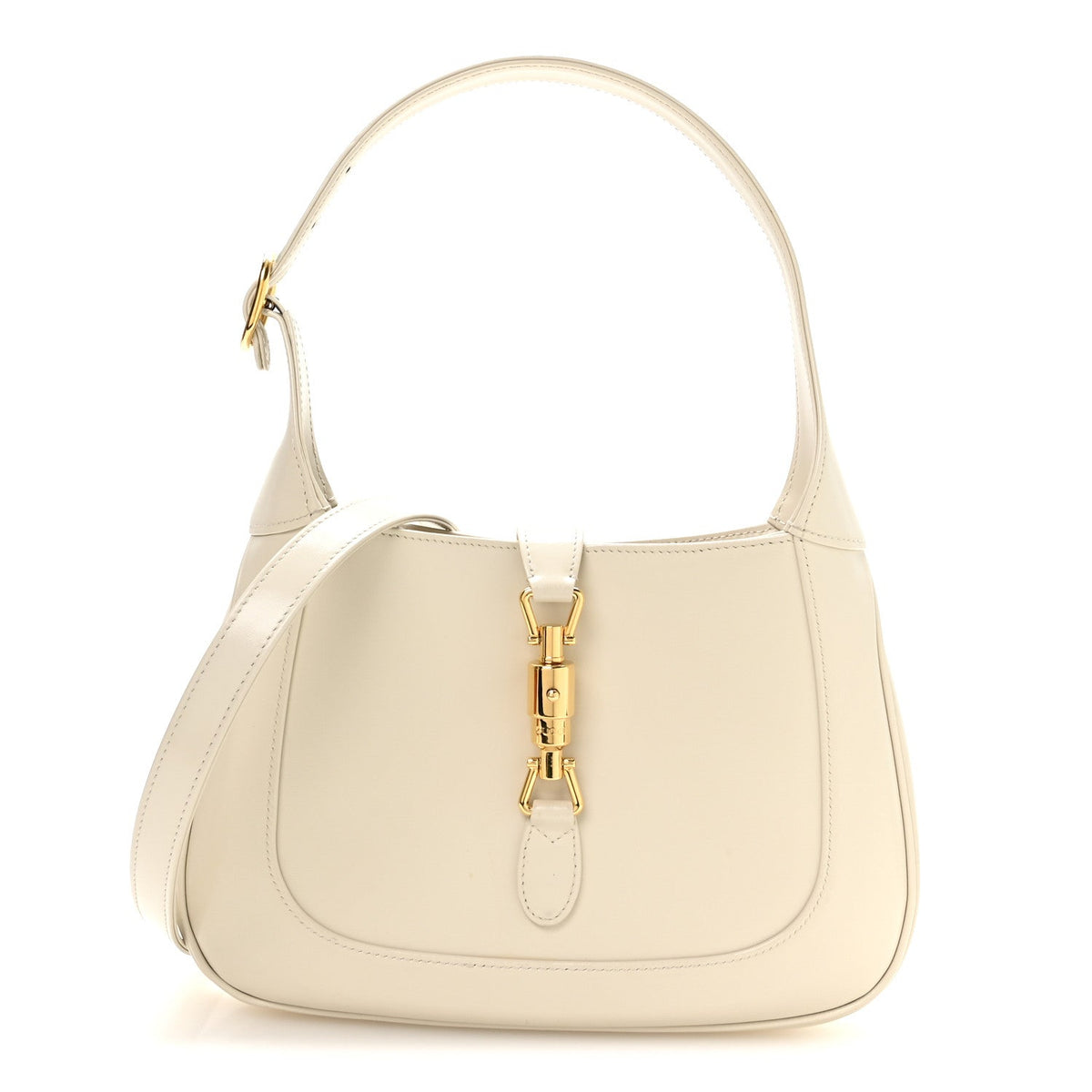 Boarded Dyana Lux Calfskin Small Jackie 1961 Hobo Mystic White