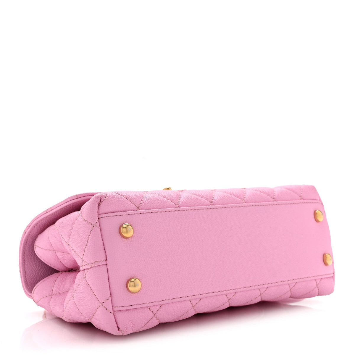 Caviar Quilted Mini Coco Chain Handle Flap Pink
