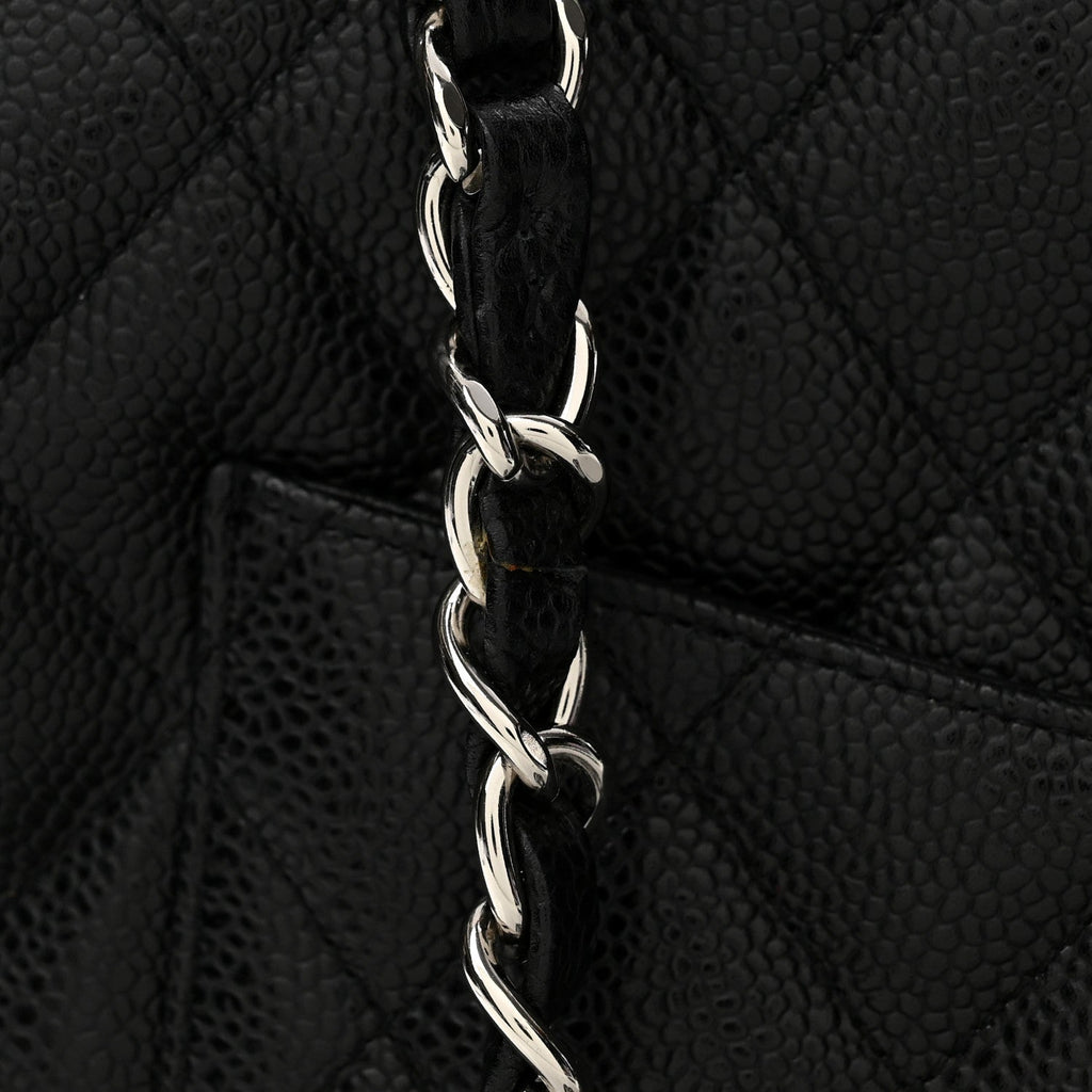 Caviar Quilted Jumbo Single Flap Black