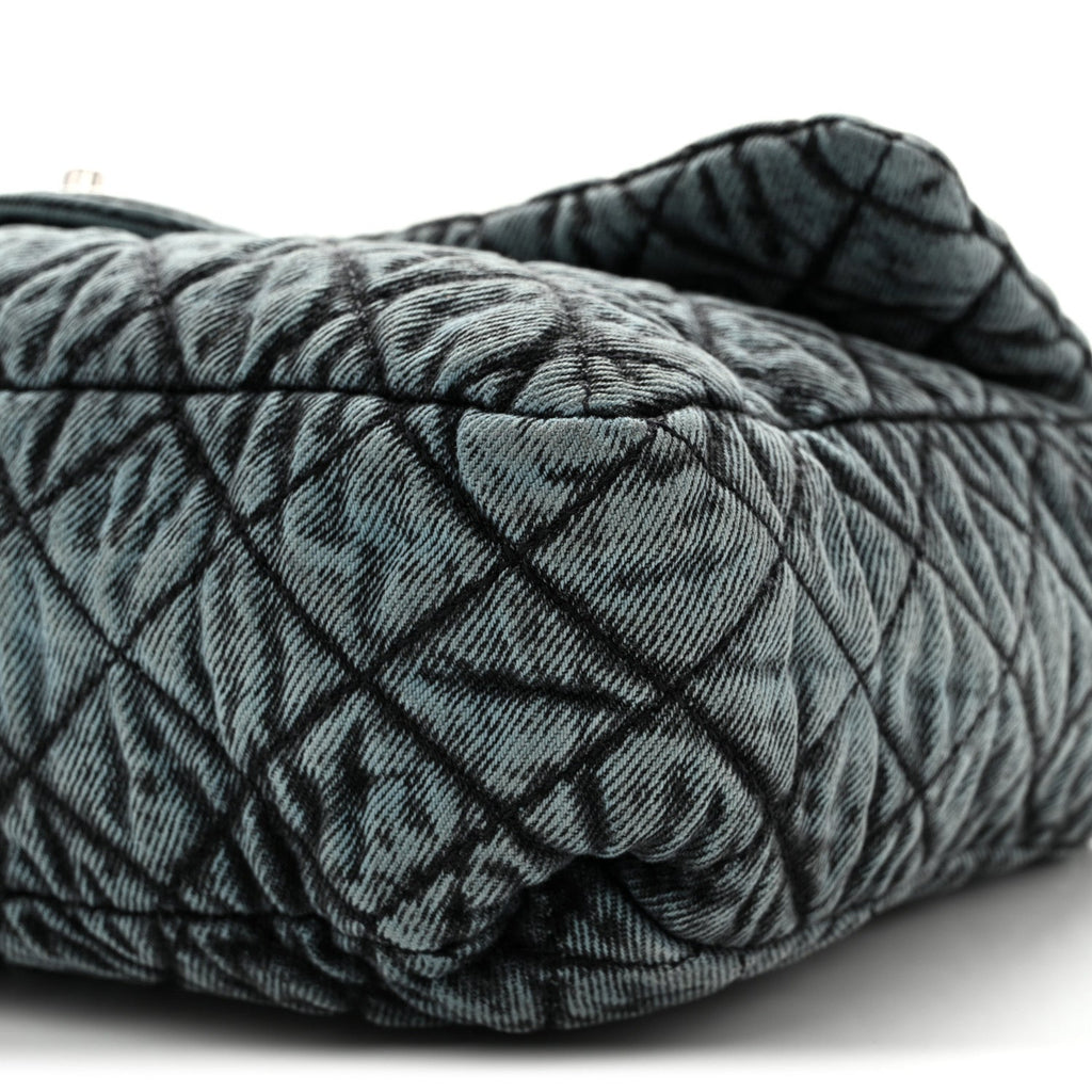 Denim Quilted Denimpression Flap Blue Black