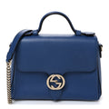 Dollar Calfskin Interlocking G Top Handle Shoulder Bag Caspian