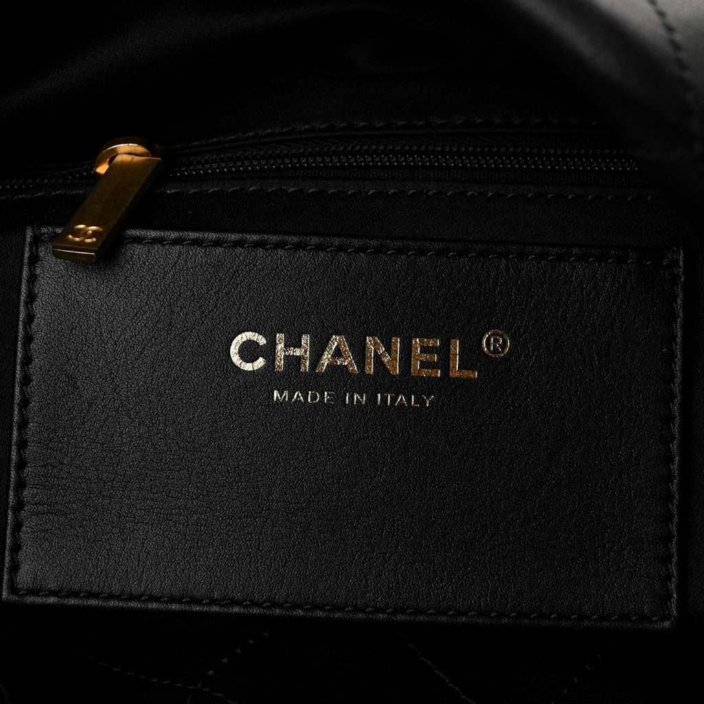 Calfskin Quilted Maxi Hobo Black